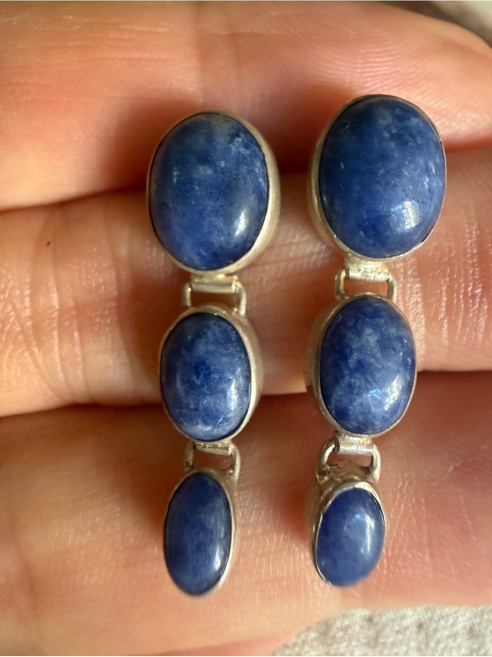 Sterling Silver blue Lapis Earrings
